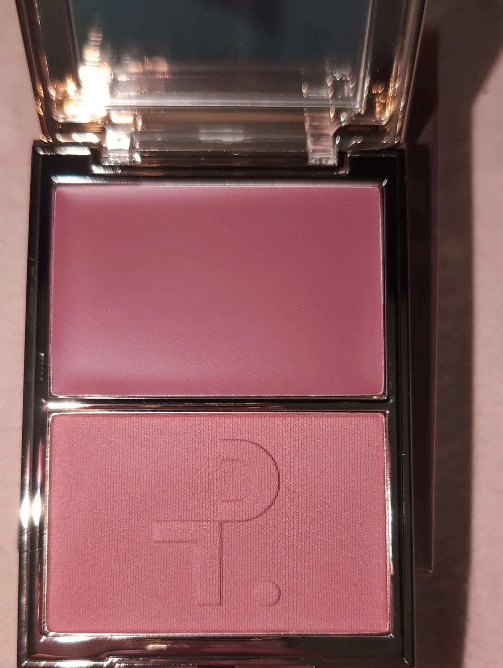 PATRICK TA Double-Take Crème & Powder Blush Duo:Color:She Goes To The Gym-New